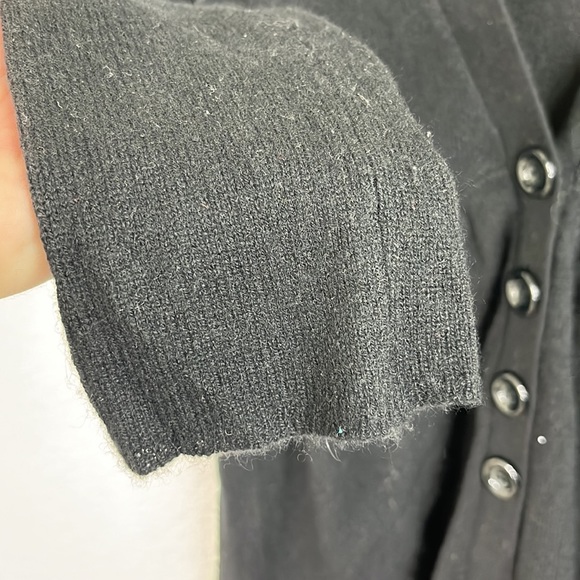 Aqua Cashmere V Neck Peplum Cadigan Sweater - Picture 5 of 6